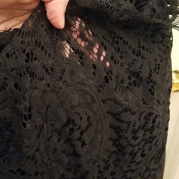 Off shoulder lace top (with lining) pant jumpsuit - Picture 3 of 3